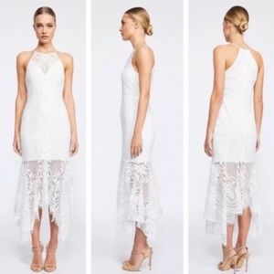 Revolve Shona Joy Lace Formal Dress White Wedding Evening Gown Sz 2